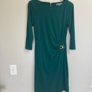 Green 3/4 Sleeve Midi Dress - Size S